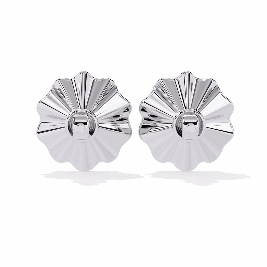 0.06 Carat Refined Round Solitaire Earrings in Moissanite | House of Estara