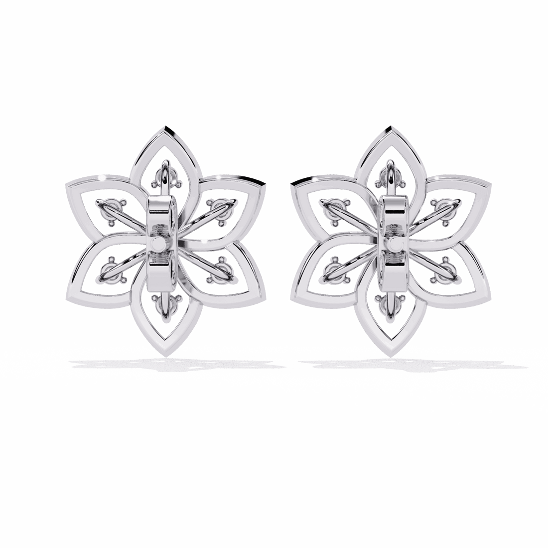 0.1 Carat Twin Round Stud Earrings in Moissanite | House of Estara