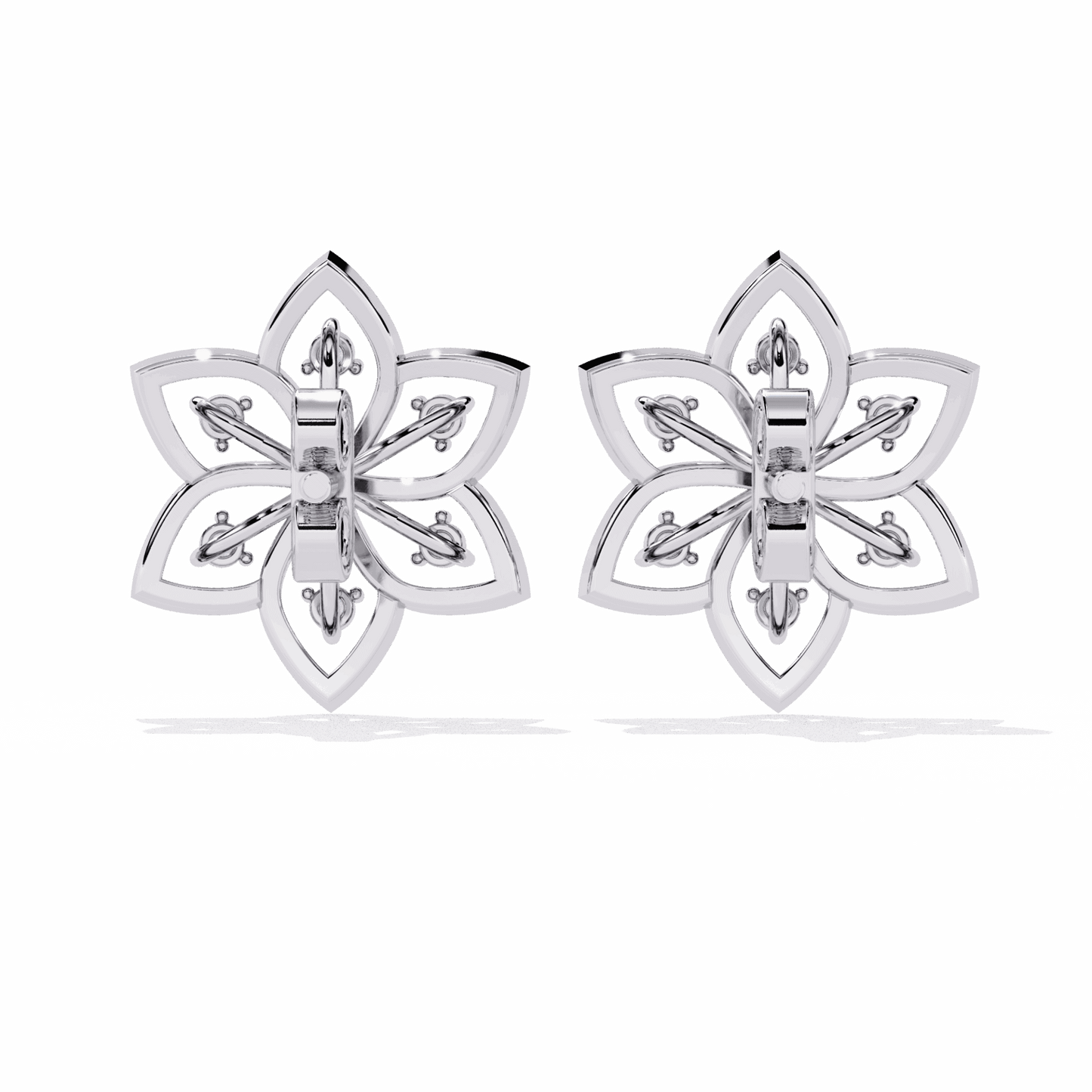 0.1 Carat Twin Round Stud Earrings in Moissanite | House of Estara