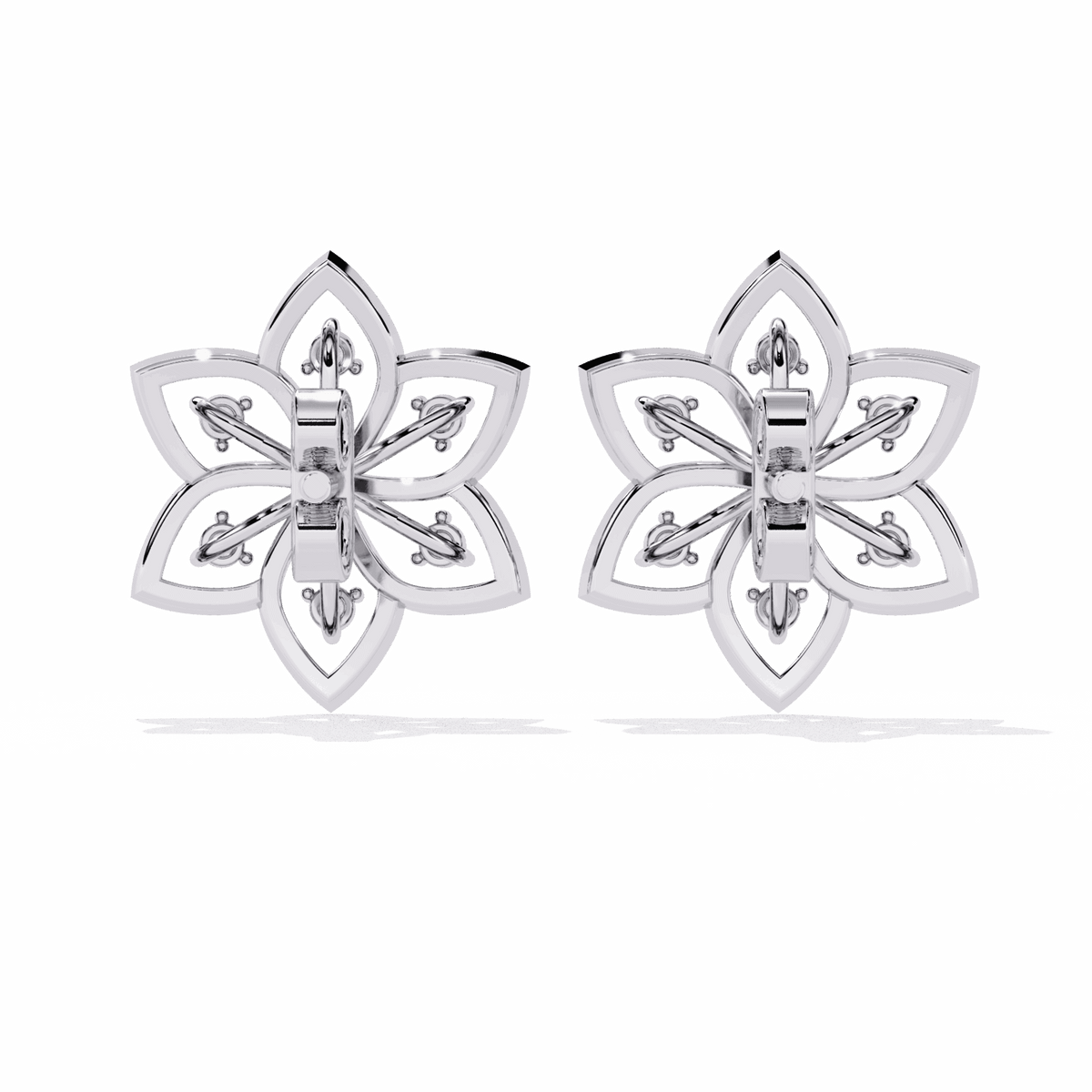 0.1 Carat Twin Round Stud Earrings in Moissanite | House of Estara