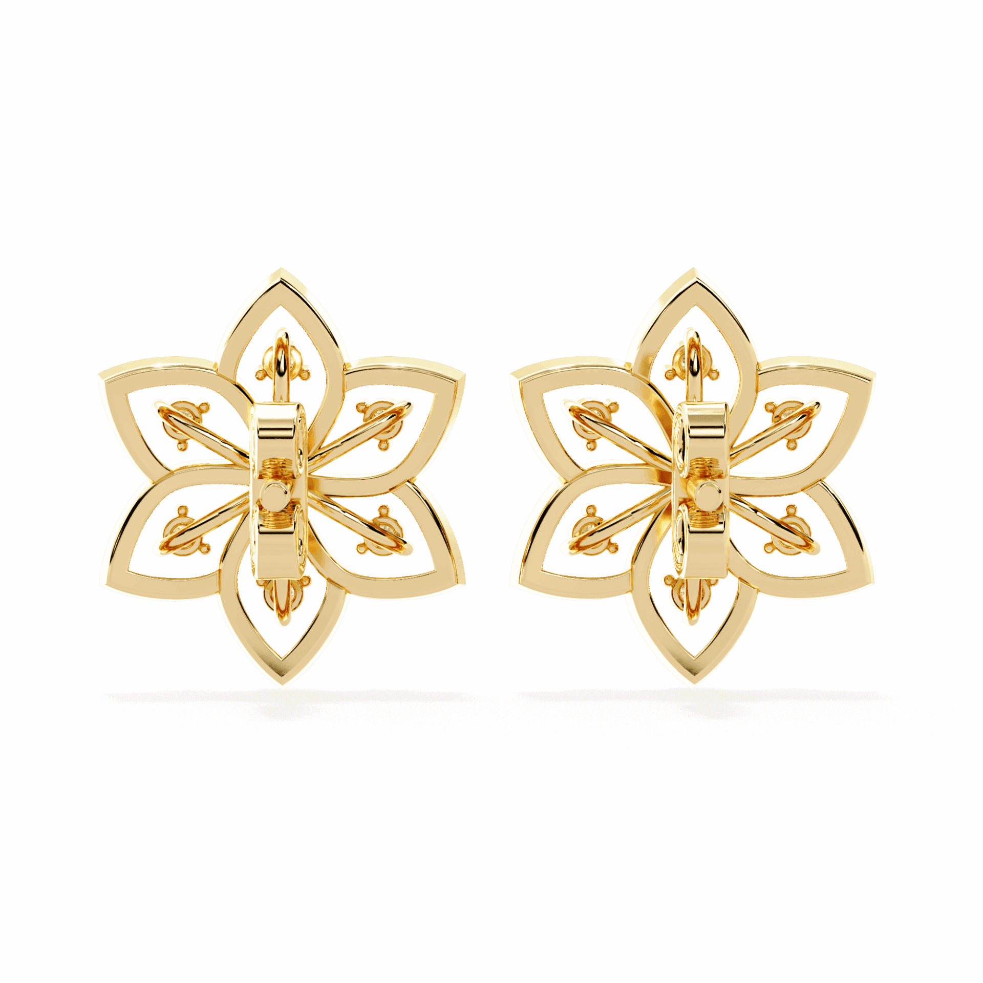 0.1 Carat Twin Round Stud Earrings in Moissanite | House of Estara