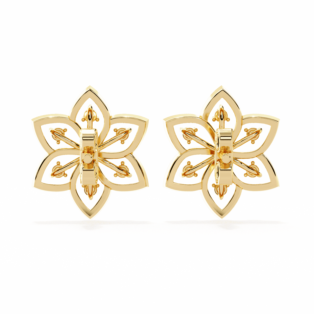 0.1 Carat Twin Round Stud Earrings in Moissanite | House of Estara