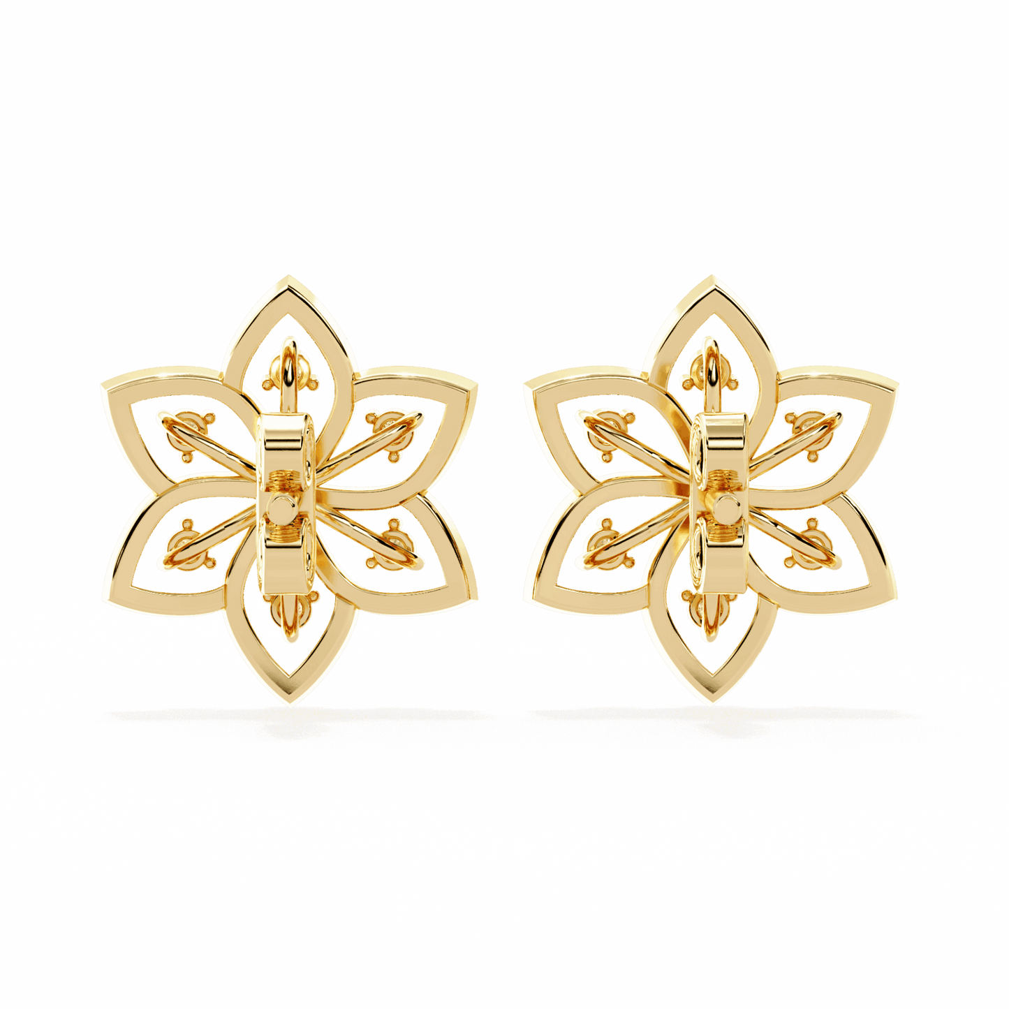 0.1 Carat Twin Round Stud Earrings in Moissanite | House of Estara