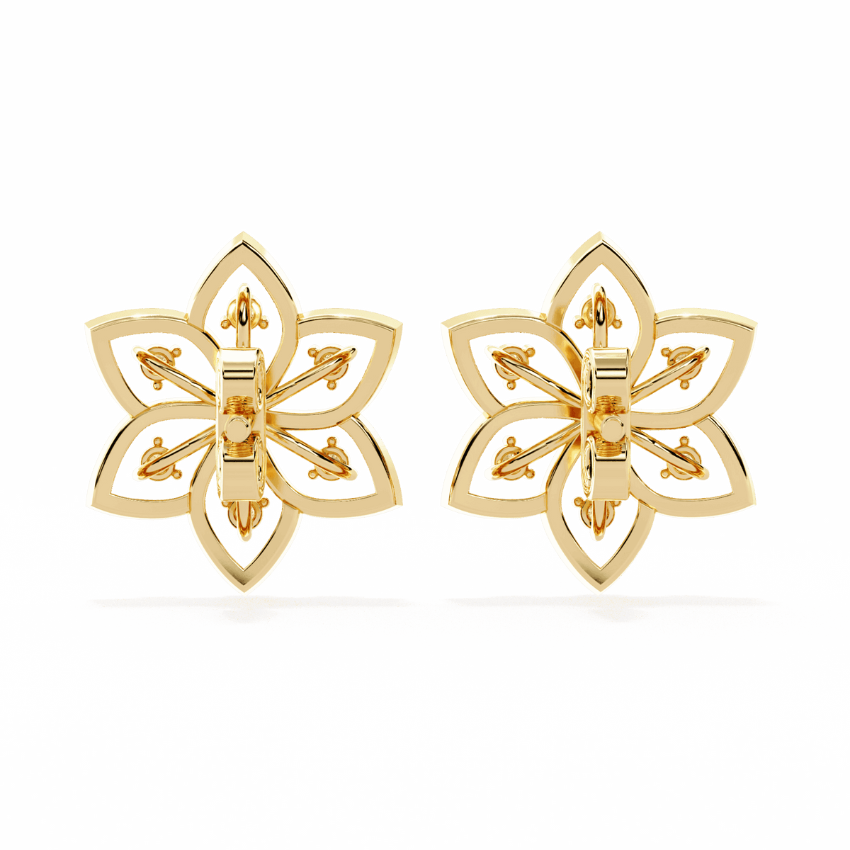 0.1 Carat Twin Round Stud Earrings in Moissanite | House of Estara