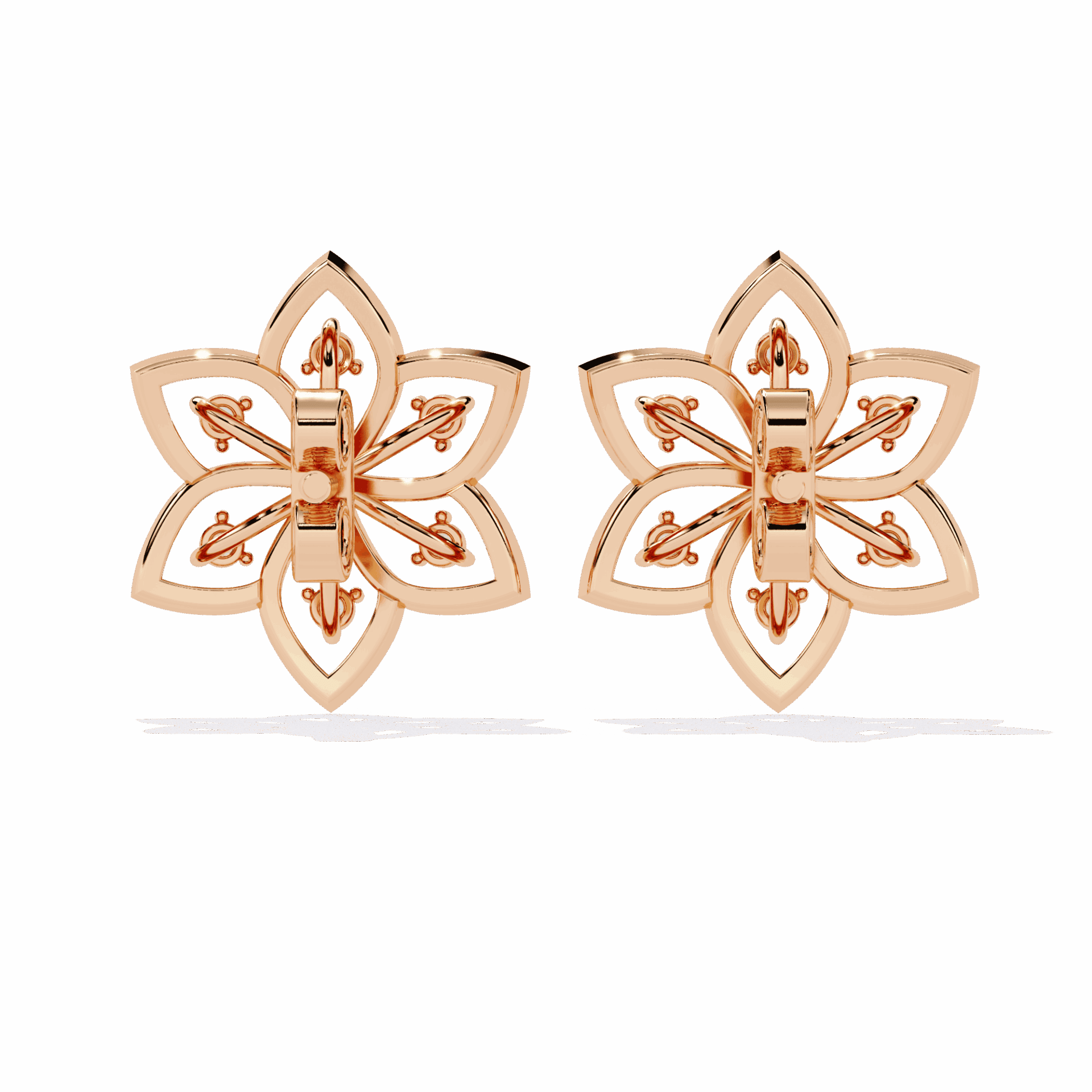 0.1 Carat Twin Round Stud Earrings in Moissanite | House of Estara