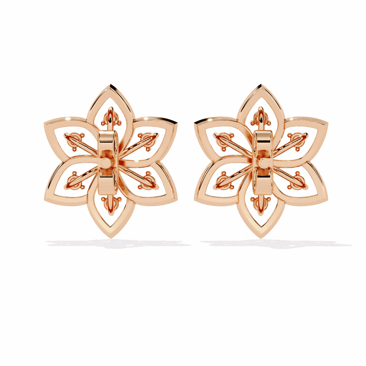0.1 Carat Twin Round Stud Earrings in Moissanite | House of Estara