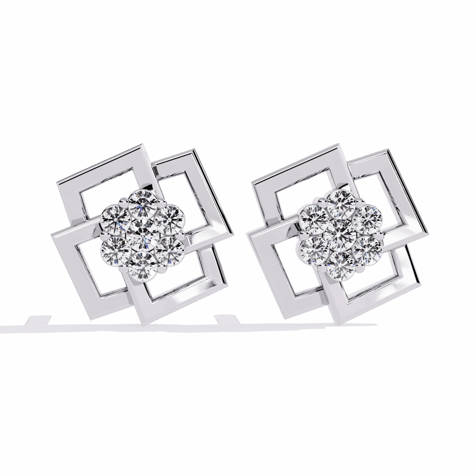0.2 Carat Classic Round Duo Stud Earrings in Moissanite | House of Estara