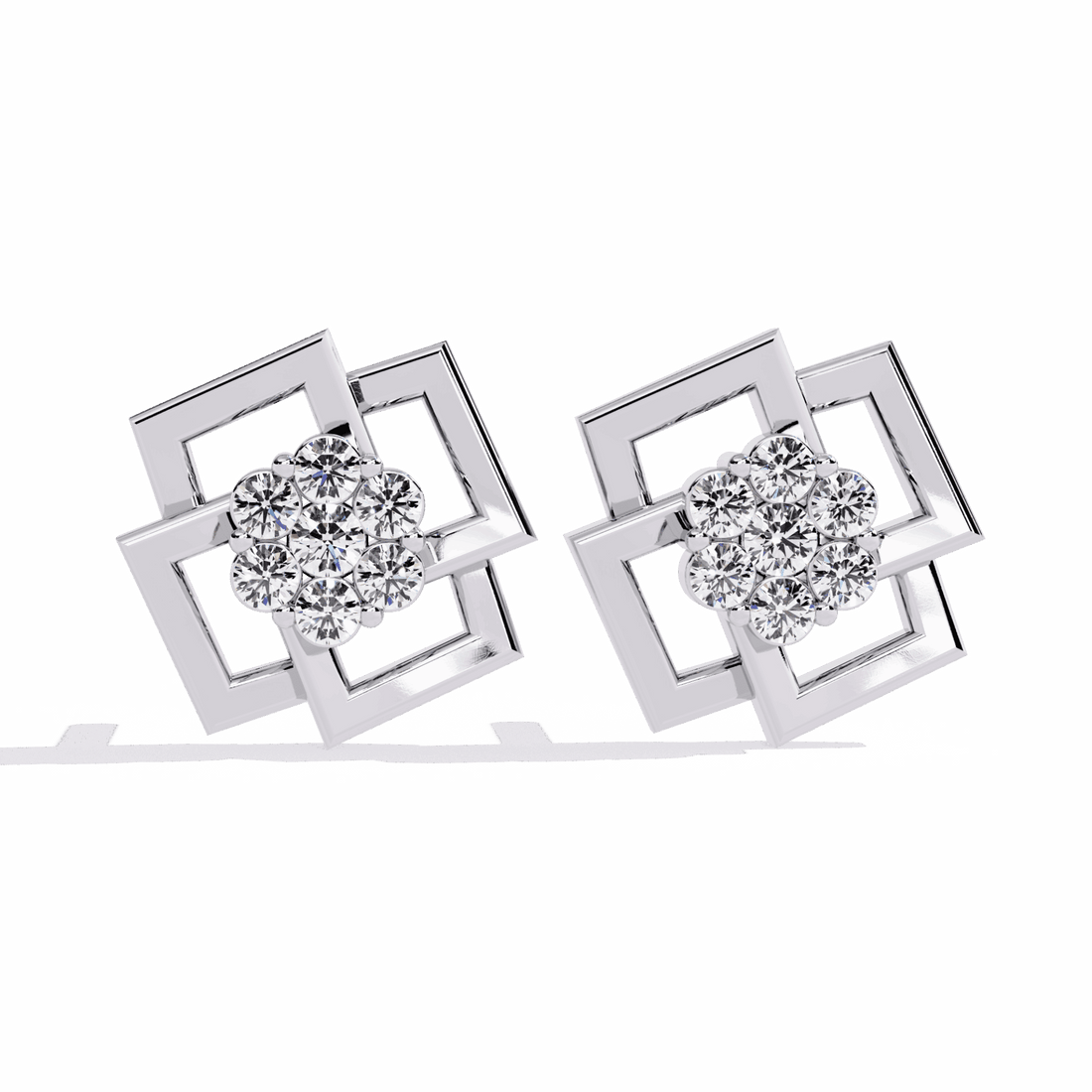 0.2 Carat Classic Round Duo Stud Earrings in Moissanite | House of Estara