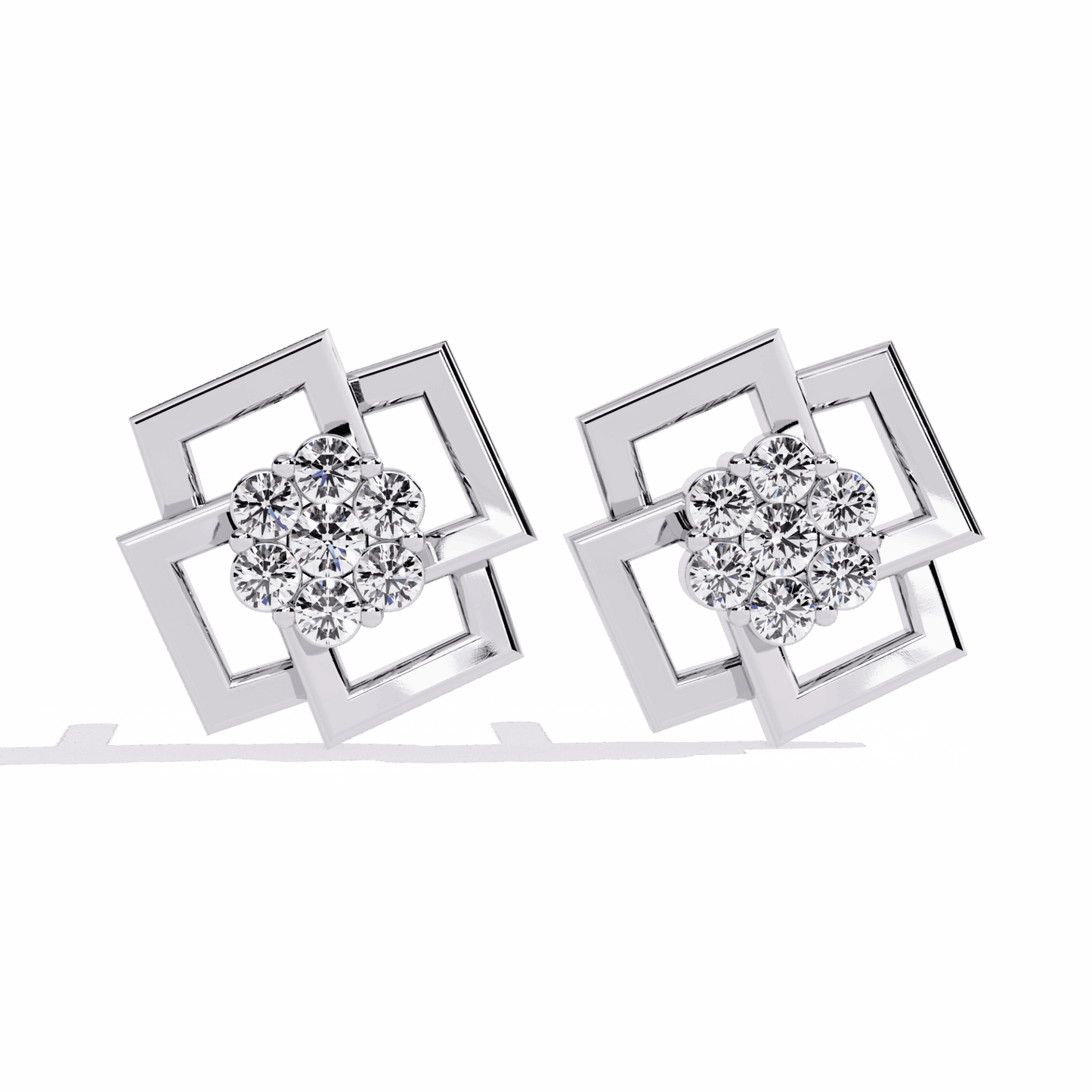 0.2 Carat Classic Round Duo Stud Earrings in Moissanite | House of Estara