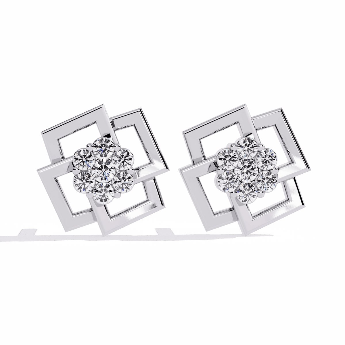0.2 Carat Classic Round Duo Stud Earrings in Moissanite | House of Estara