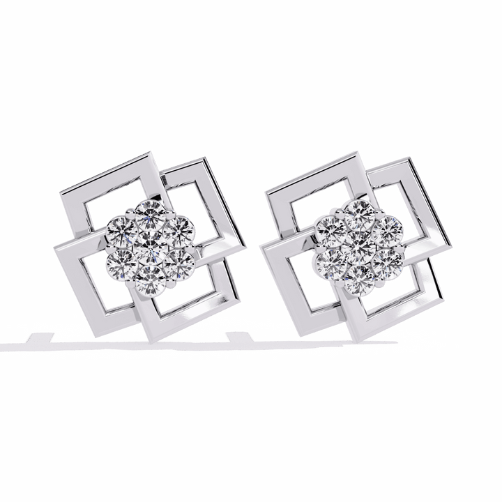 0.2 Carat Classic Round Duo Stud Earrings in Moissanite | House of Estara