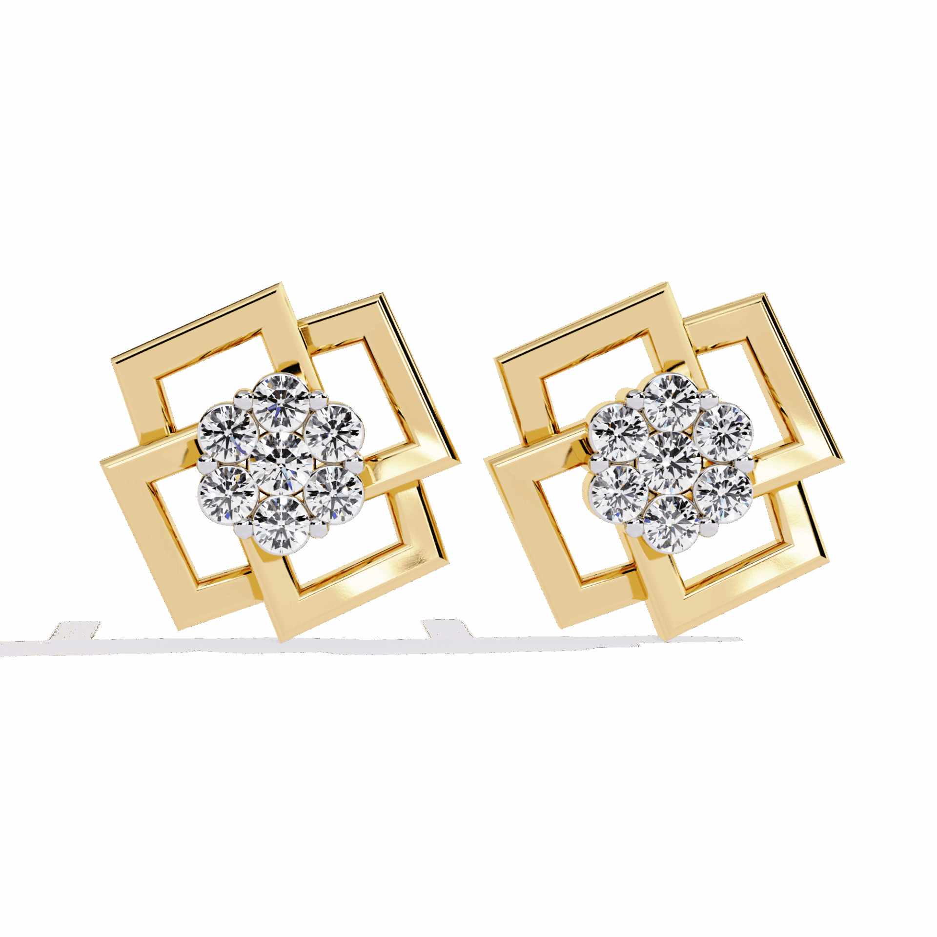 0.2 Carat Classic Round Duo Stud Earrings in Moissanite | House of Estara
