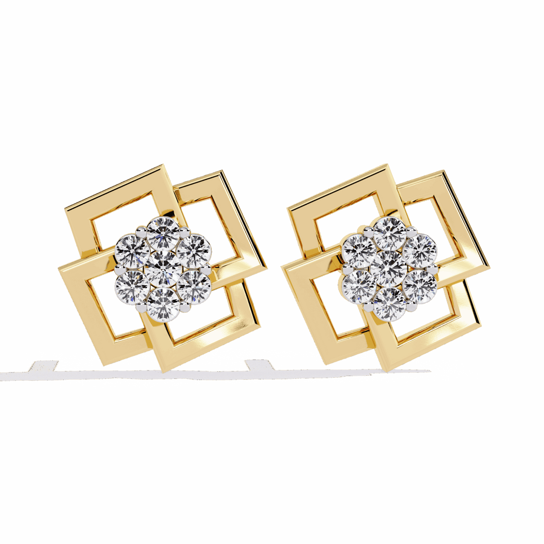 0.2 Carat Classic Round Duo Stud Earrings in Moissanite | House of Estara