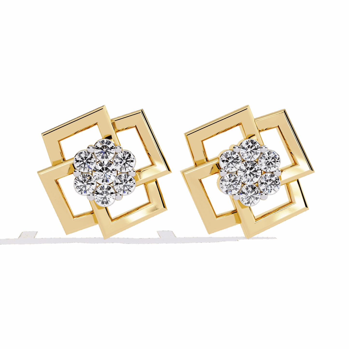 0.2 Carat Classic Round Duo Stud Earrings in Moissanite | House of Estara