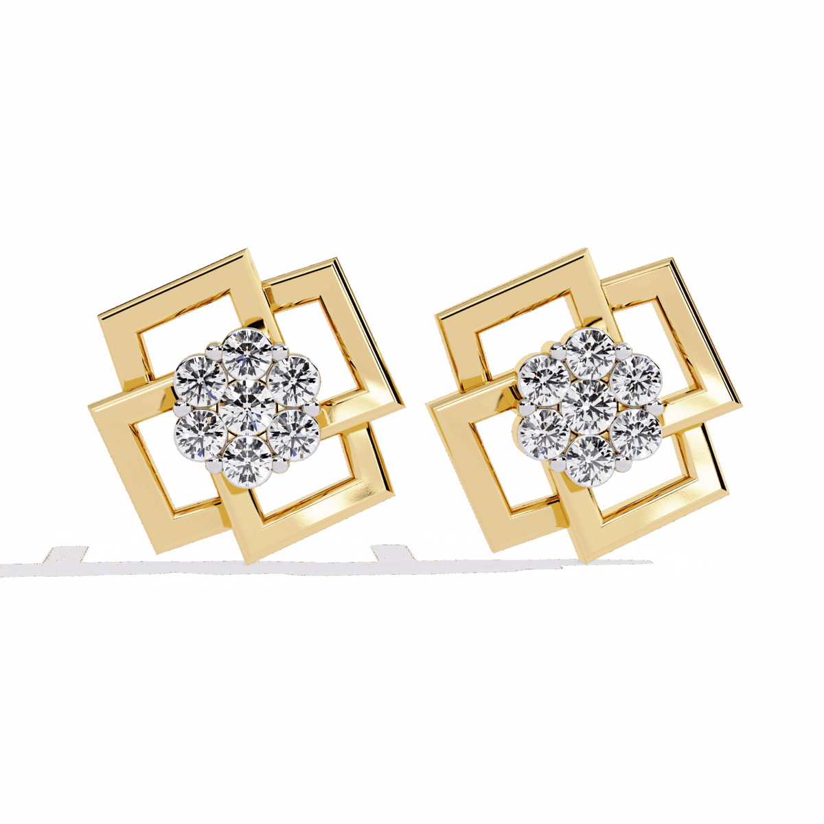 0.2 Carat Classic Round Duo Stud Earrings in Moissanite | House of Estara