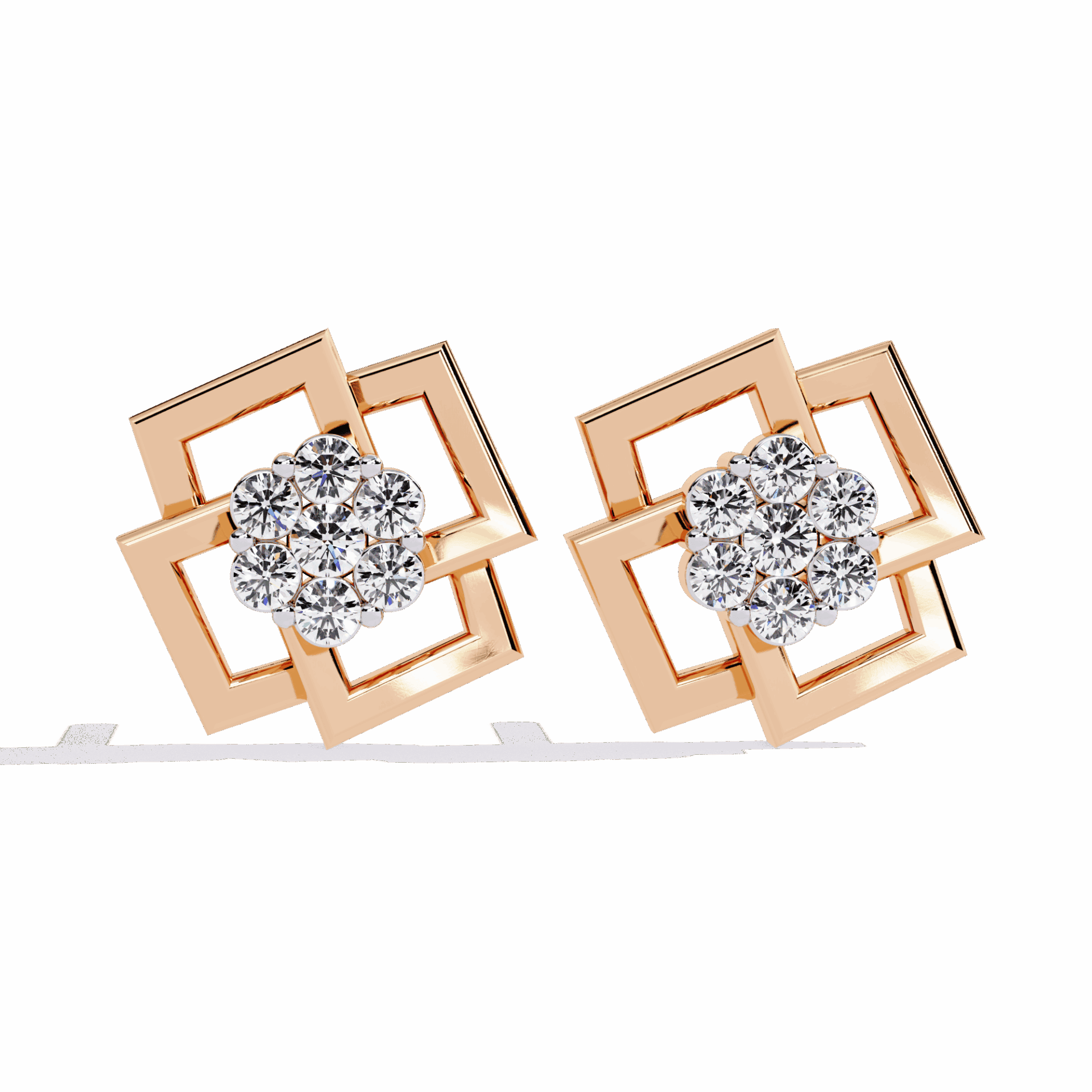 0.2 Carat Classic Round Duo Stud Earrings in Moissanite | House of Estara