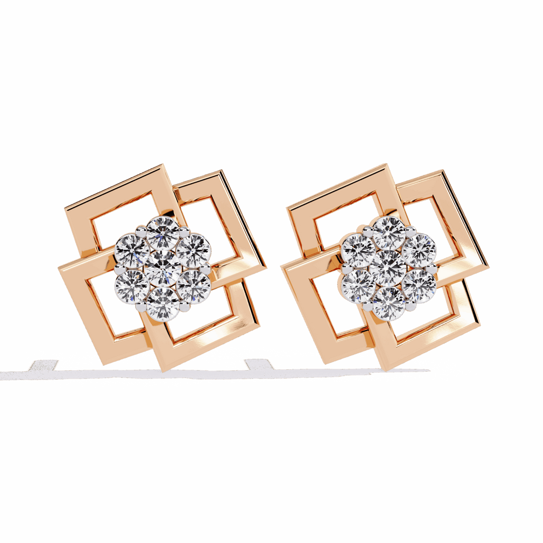 0.2 Carat Classic Round Duo Stud Earrings in Moissanite | House of Estara