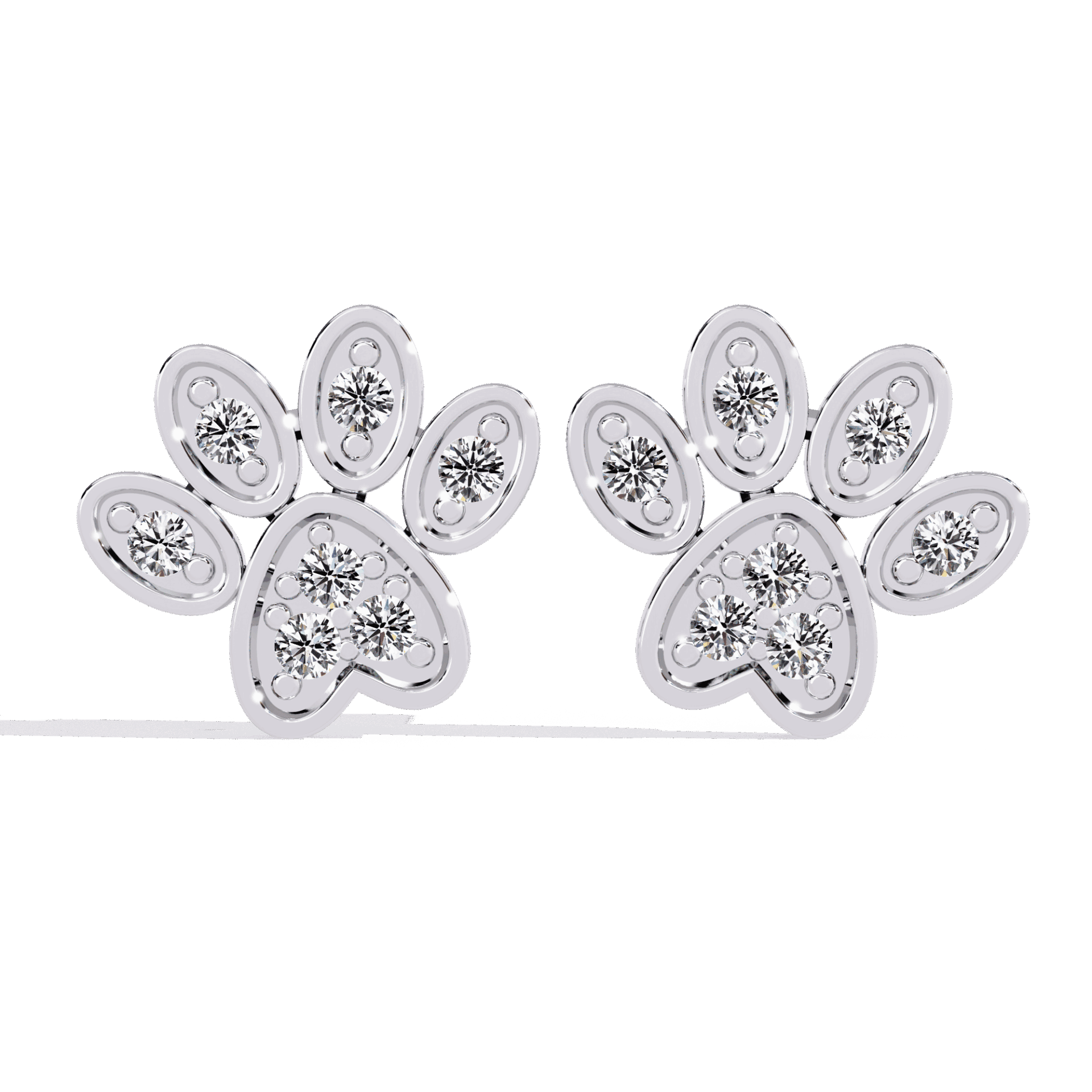 0.2 Carat Modern Round Stud Earrings in Moissanite | House of Estara