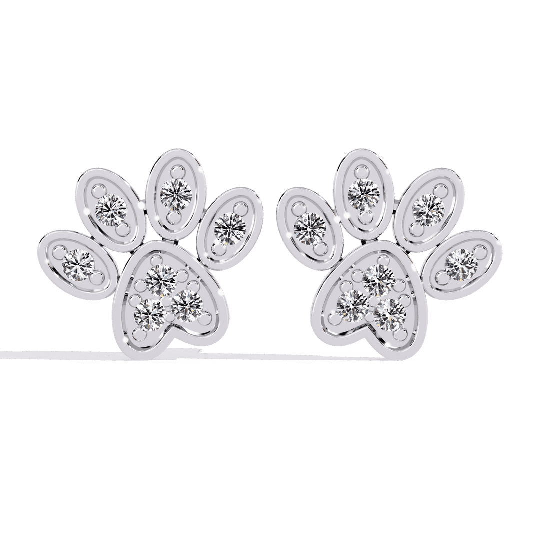 0.2 Carat Modern Round Stud Earrings in Moissanite | House of Estara