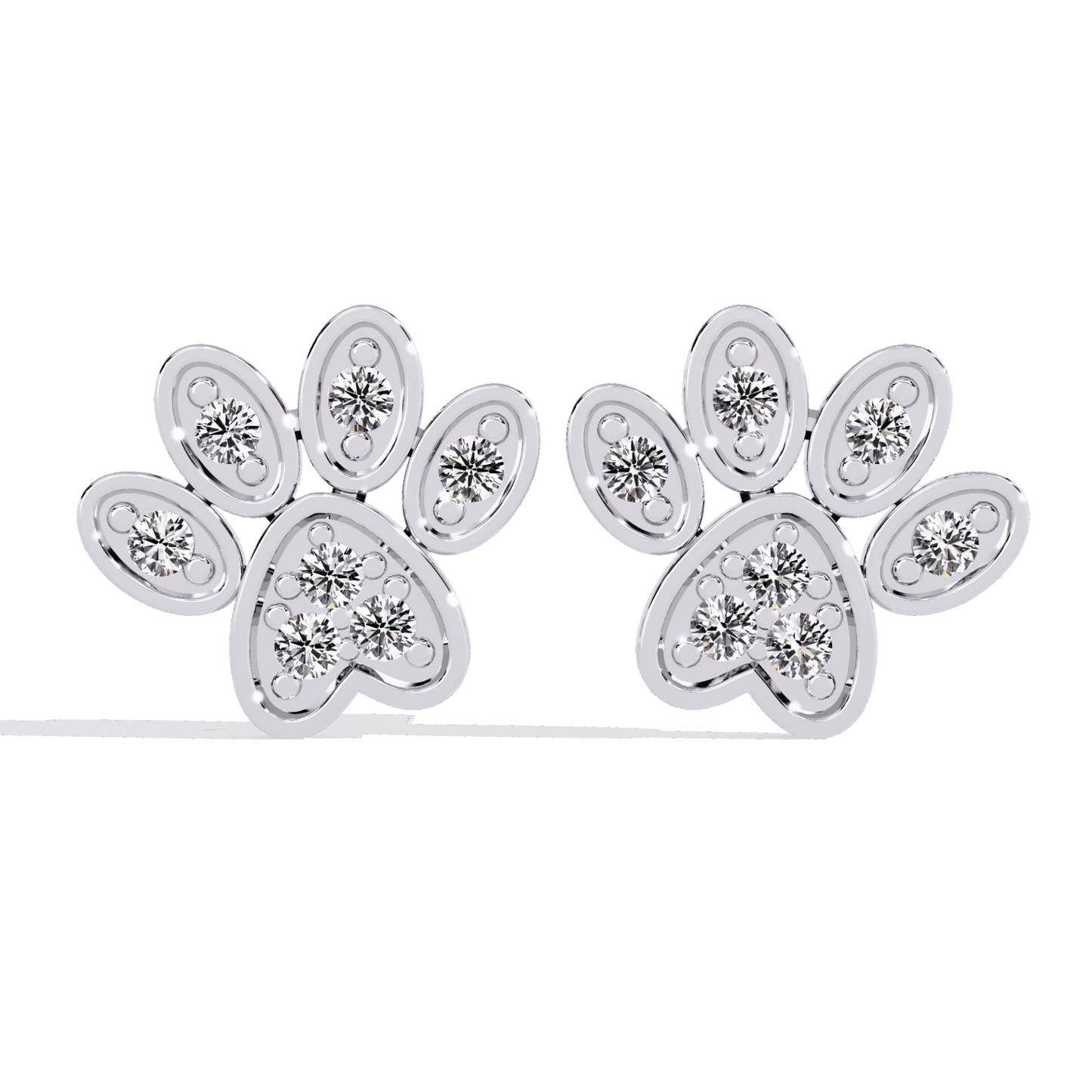 0.2 Carat Modern Round Stud Earrings in Moissanite | House of Estara