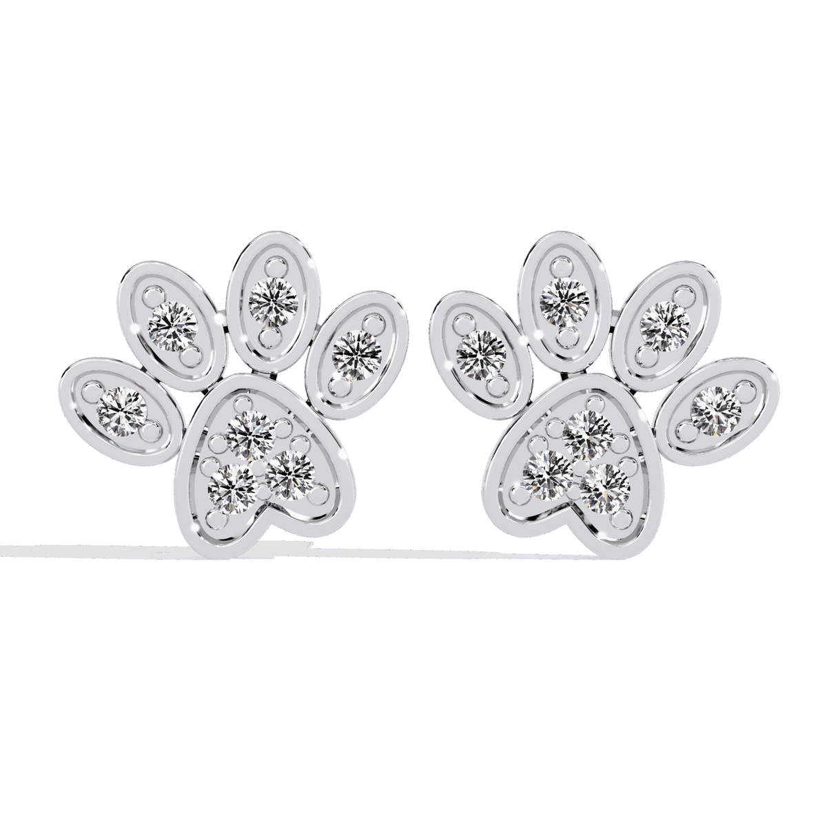 0.2 Carat Modern Round Stud Earrings in Moissanite | House of Estara