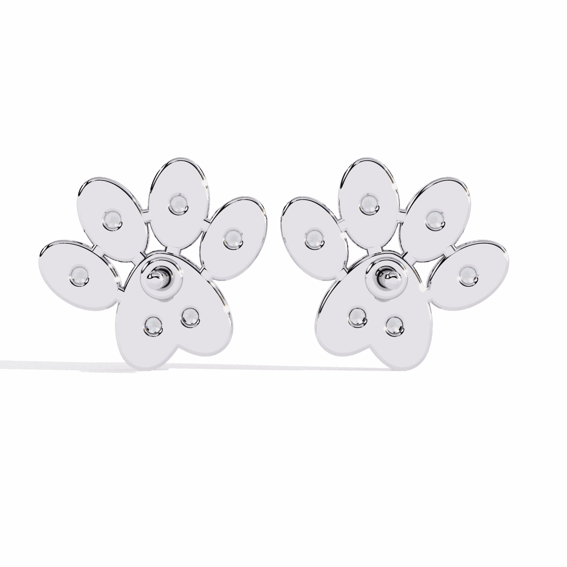 0.2 Carat Modern Round Stud Earrings in Moissanite | House of Estara