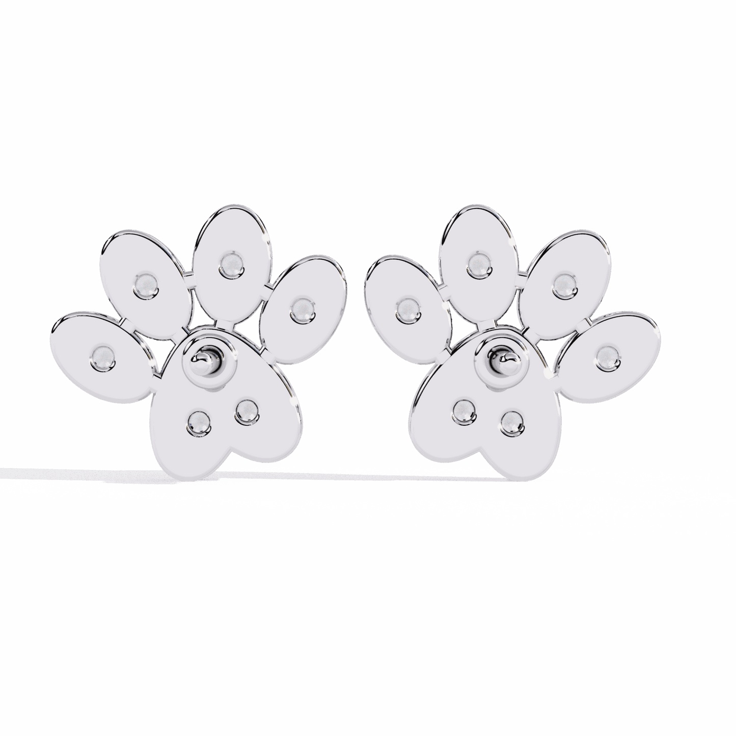 0.2 Carat Modern Round Stud Earrings in Moissanite | House of Estara
