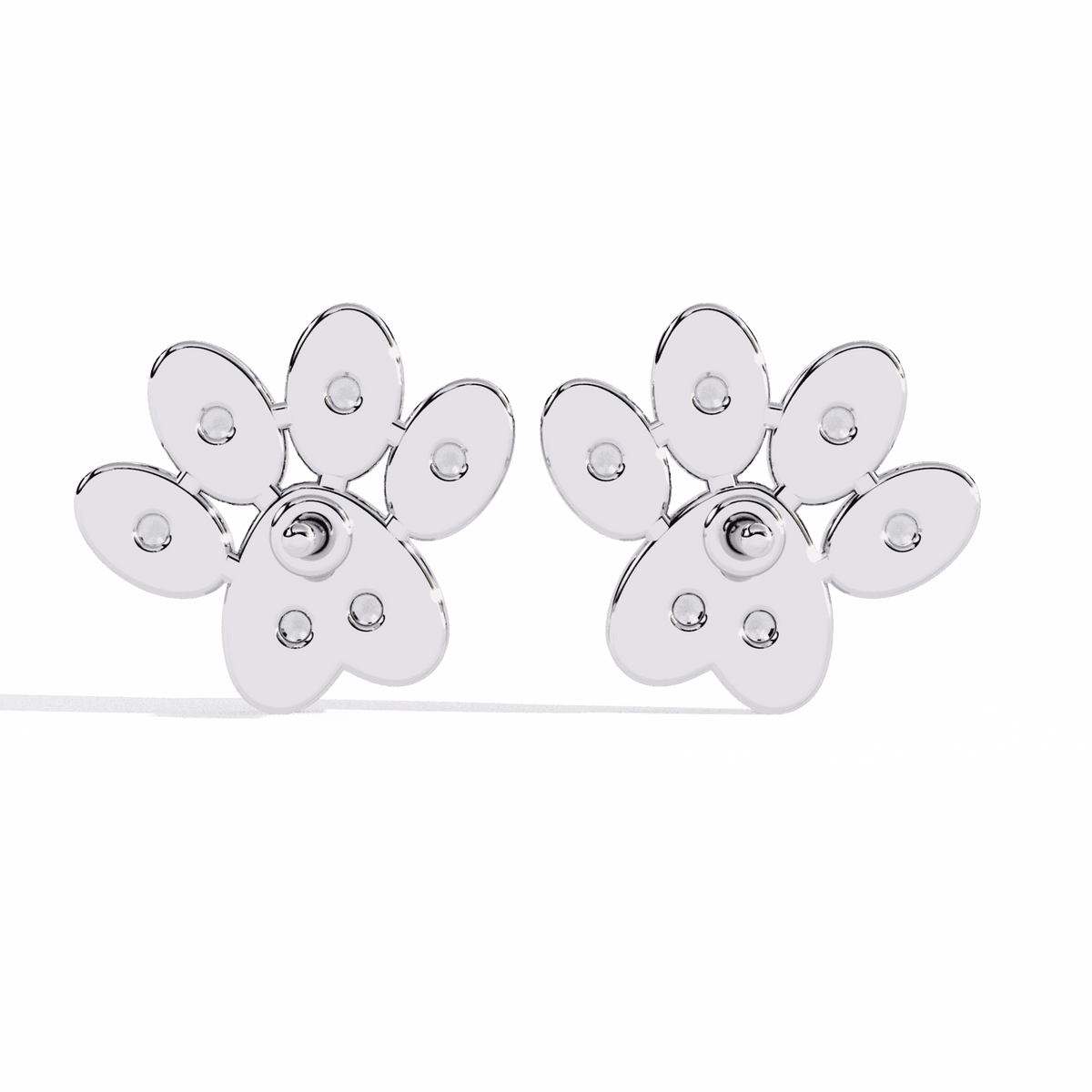 0.2 Carat Modern Round Stud Earrings in Moissanite | House of Estara
