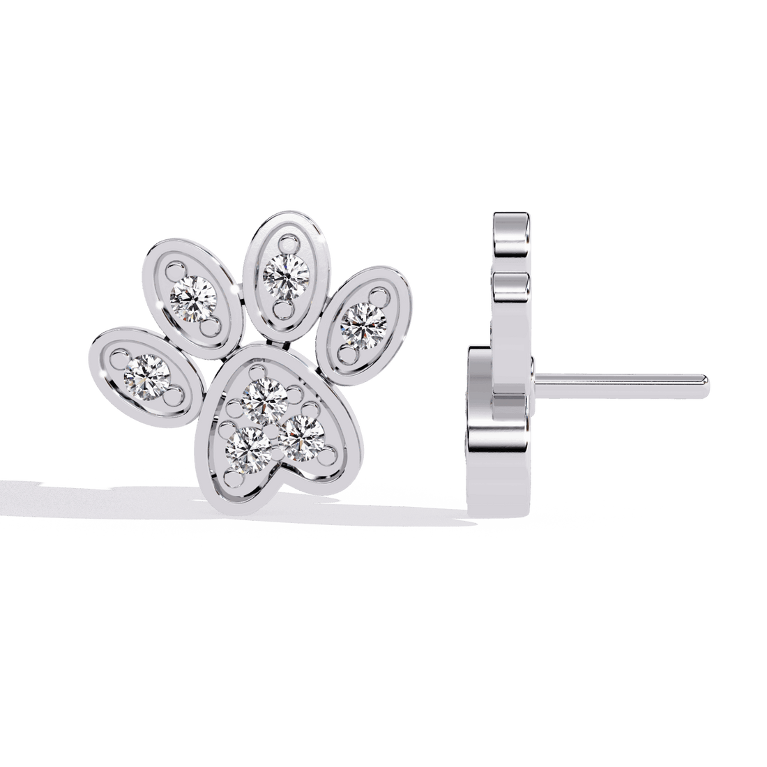 0.2 Carat Modern Round Stud Earrings in Moissanite | House of Estara