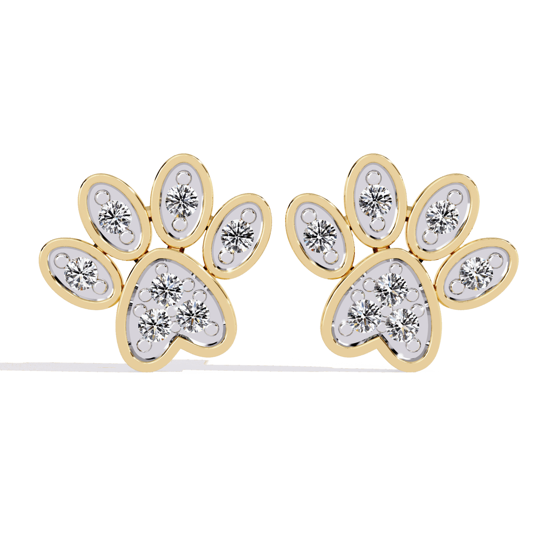 0.2 Carat Modern Round Stud Earrings in Moissanite | House of Estara