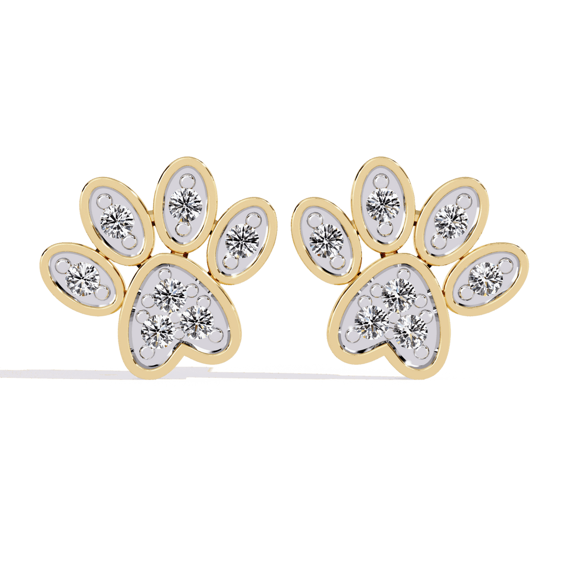 0.2 Carat Modern Round Stud Earrings in Moissanite | House of Estara