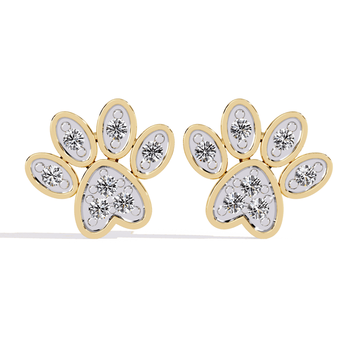 0.2 Carat Modern Round Stud Earrings in Moissanite | House of Estara