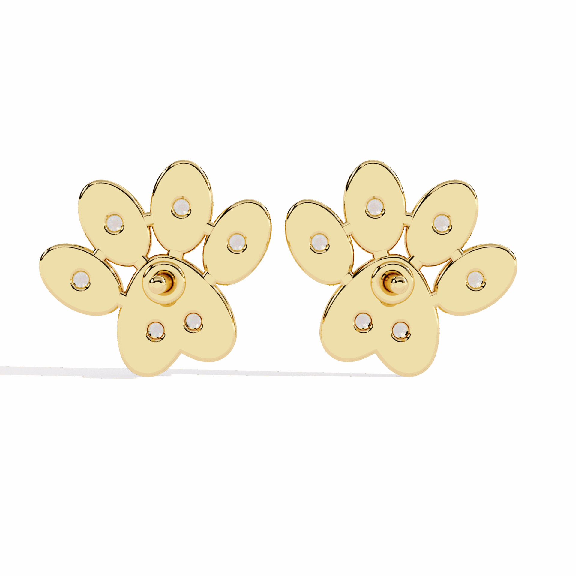 0.2 Carat Modern Round Stud Earrings in Moissanite | House of Estara