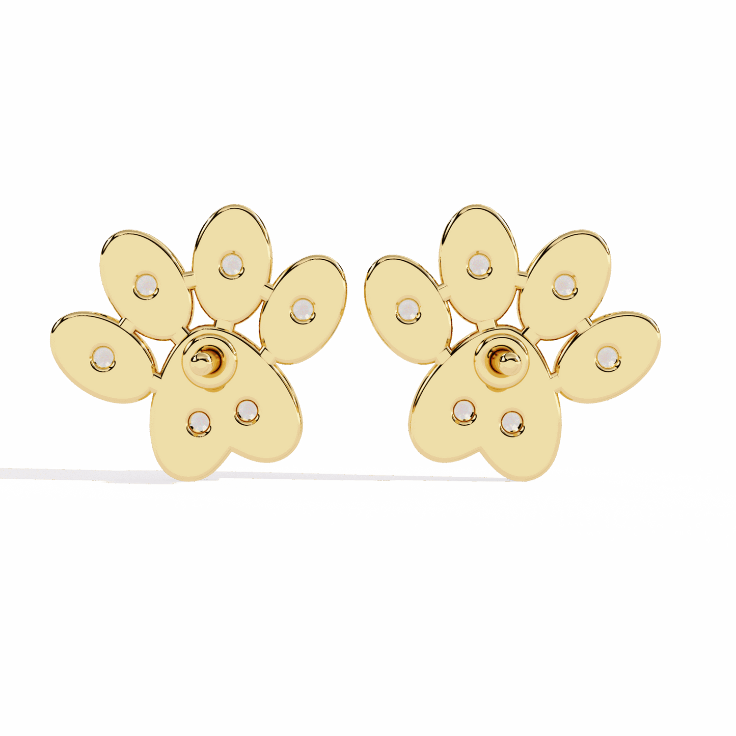 0.2 Carat Modern Round Stud Earrings in Moissanite | House of Estara