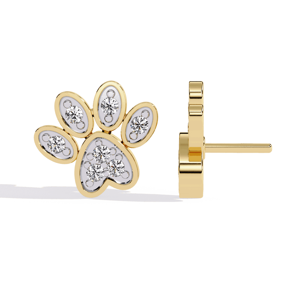 0.2 Carat Modern Round Stud Earrings in Moissanite | House of Estara
