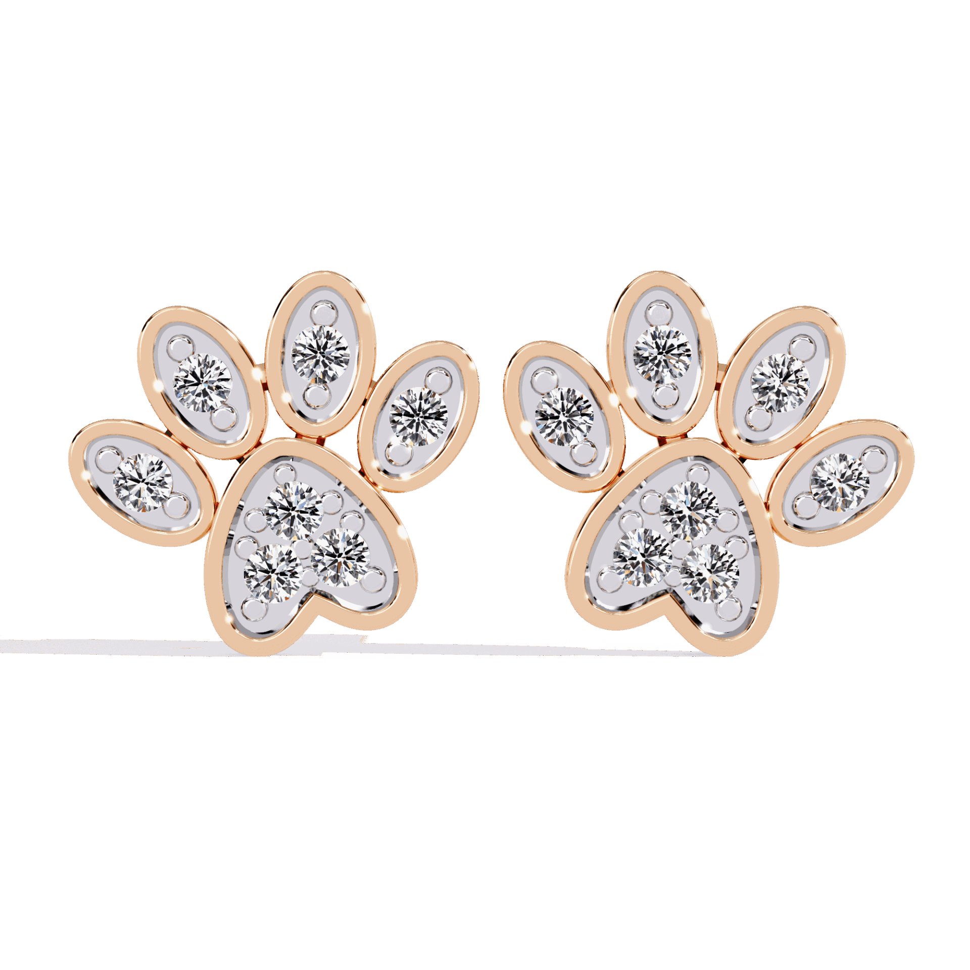 0.2 Carat Modern Round Stud Earrings in Moissanite | House of Estara