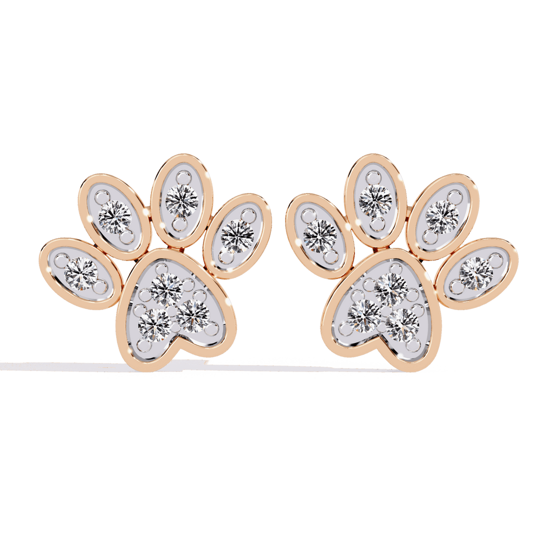 0.2 Carat Modern Round Stud Earrings in Moissanite | House of Estara