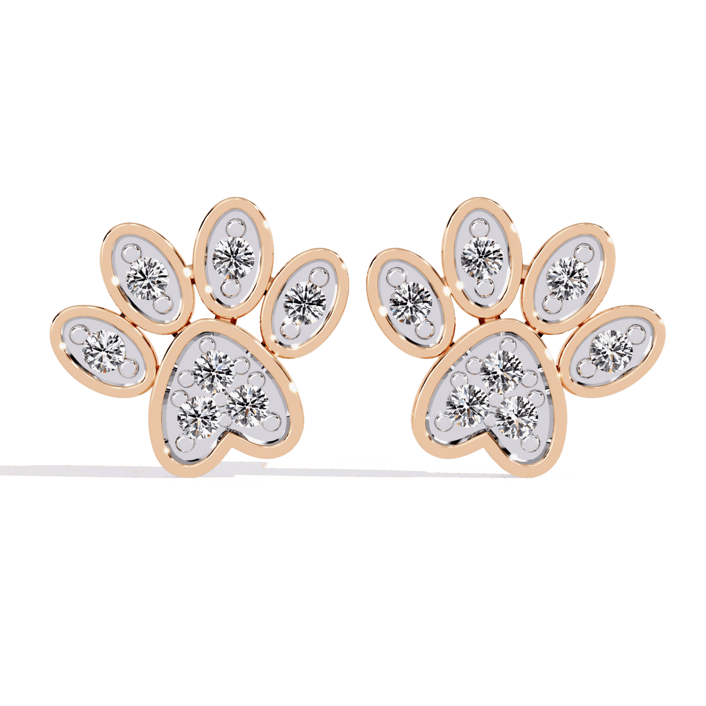 0.2 Carat Modern Round Stud Earrings in Moissanite | House of Estara