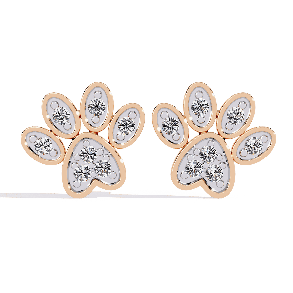 0.2 Carat Modern Round Stud Earrings in Moissanite | House of Estara