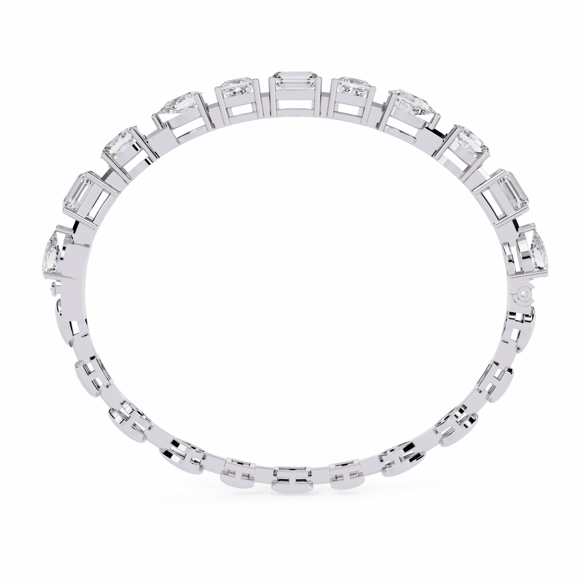 Multi-Cut Statement Lab Grown Diamond Tennis Bracelet in white gold or silver