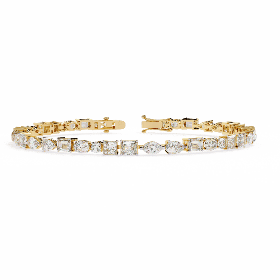 Multi-Cut Signature Tennis Bracelet