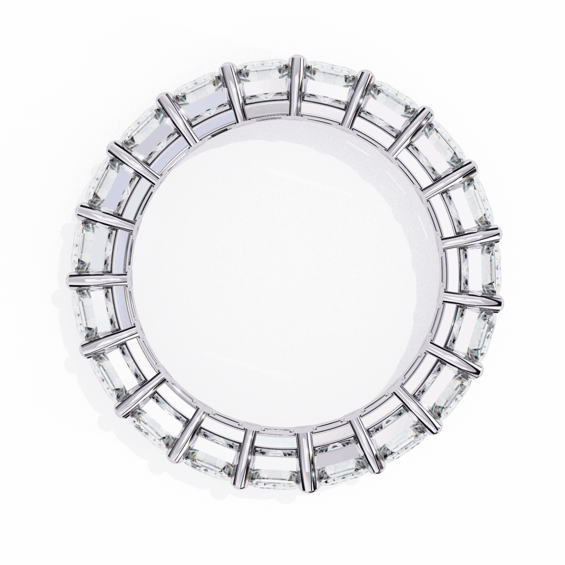 5 Carat Emerald Cut Eternity Band in Moissanite | House of Estara