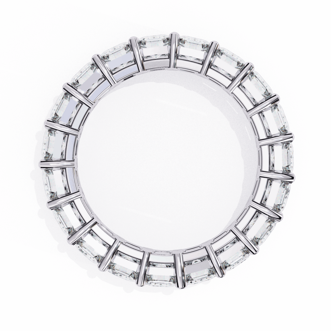 5 Carat Emerald Cut Eternity Band in Moissanite | House of Estara