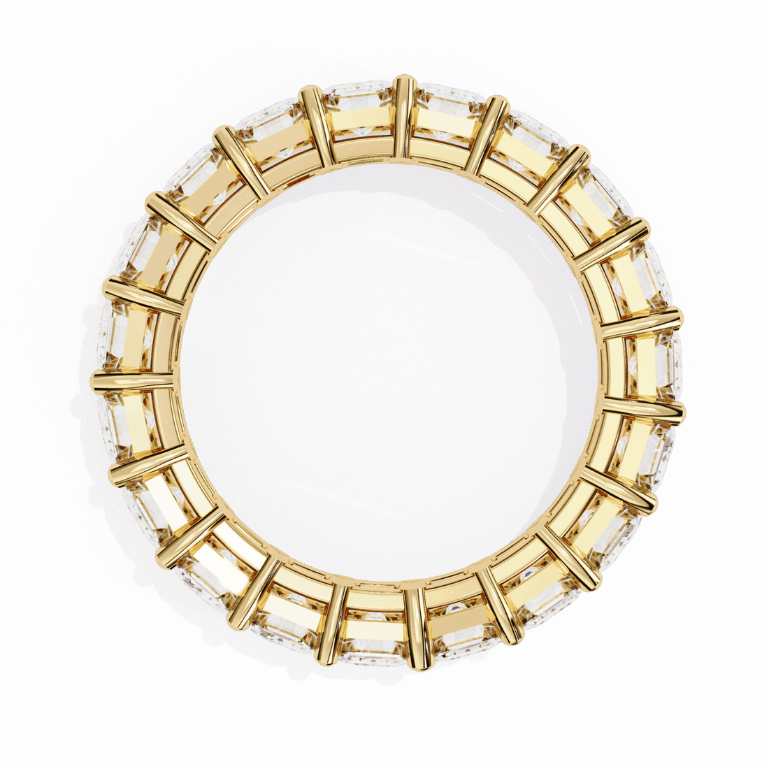 5 Carat Emerald Cut Eternity Band in Moissanite | House of Estara