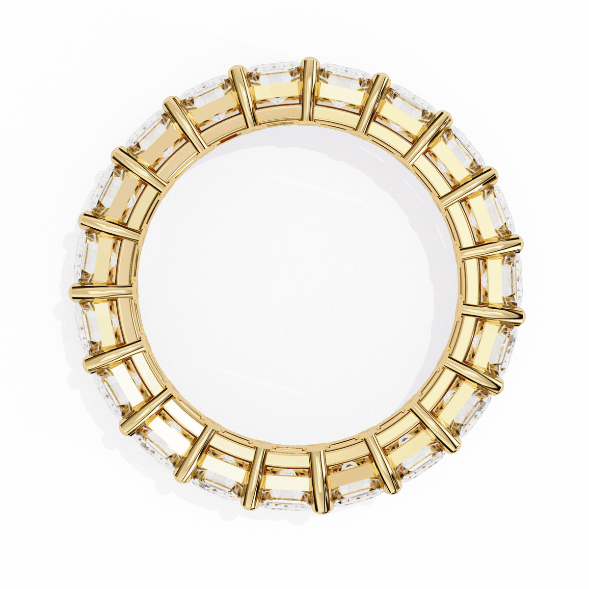 5 Carat Emerald Cut Eternity Band in Moissanite | House of Estara