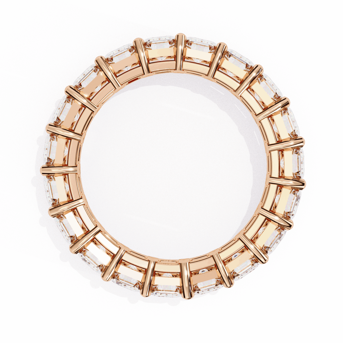 5 Carat Emerald Cut Eternity Band in Moissanite | House of Estara