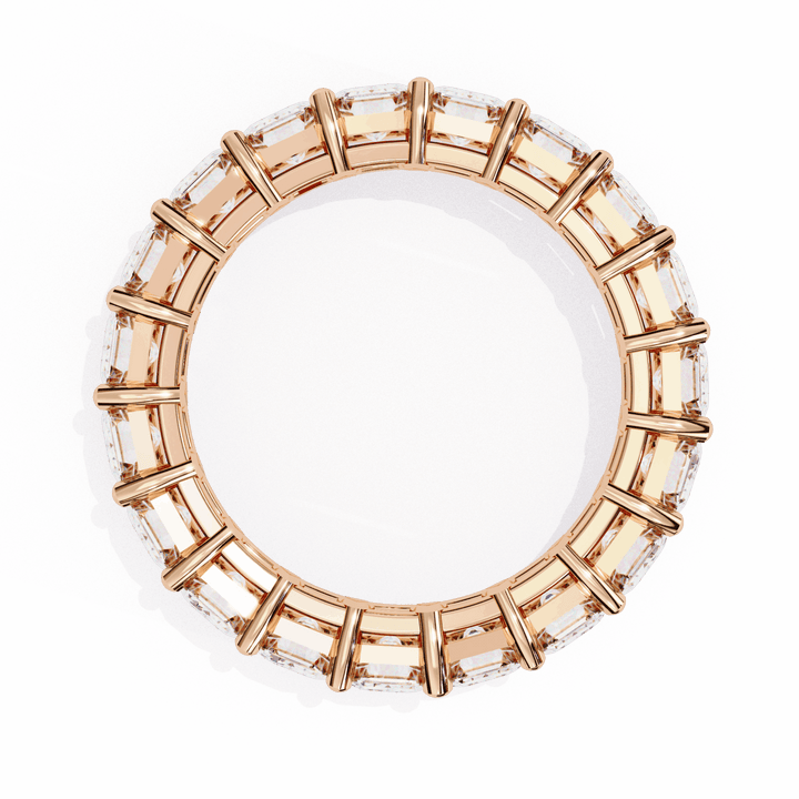 5 Carat Emerald Cut Eternity Band in Moissanite | House of Estara