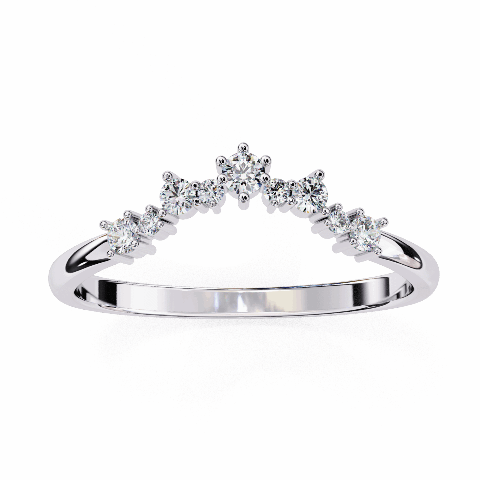 0.25 Carat Round Eternity Wedding Ring in Moissanite | House of Estara
