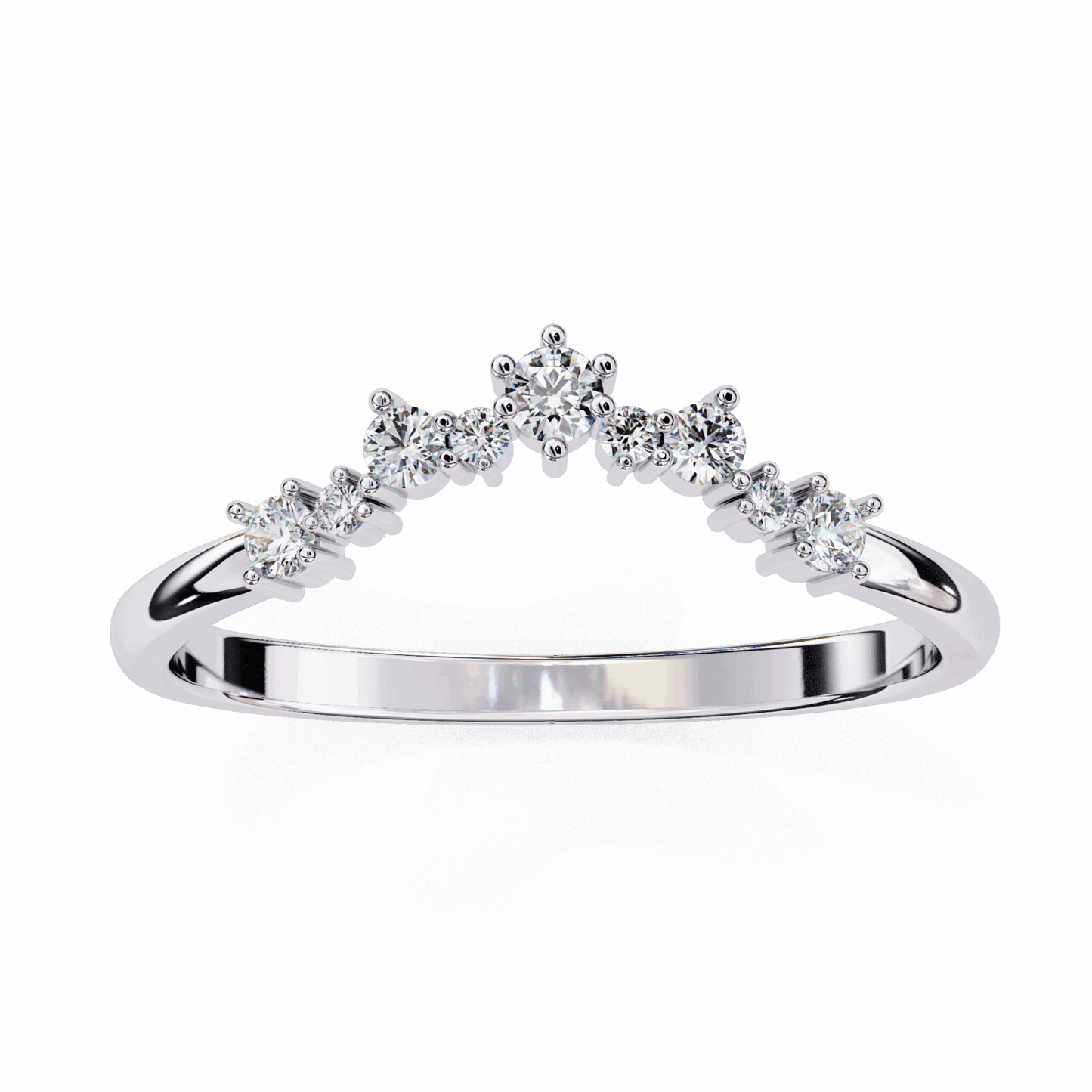 0.25 Carat Round Eternity Wedding Ring in Moissanite | House of Estara