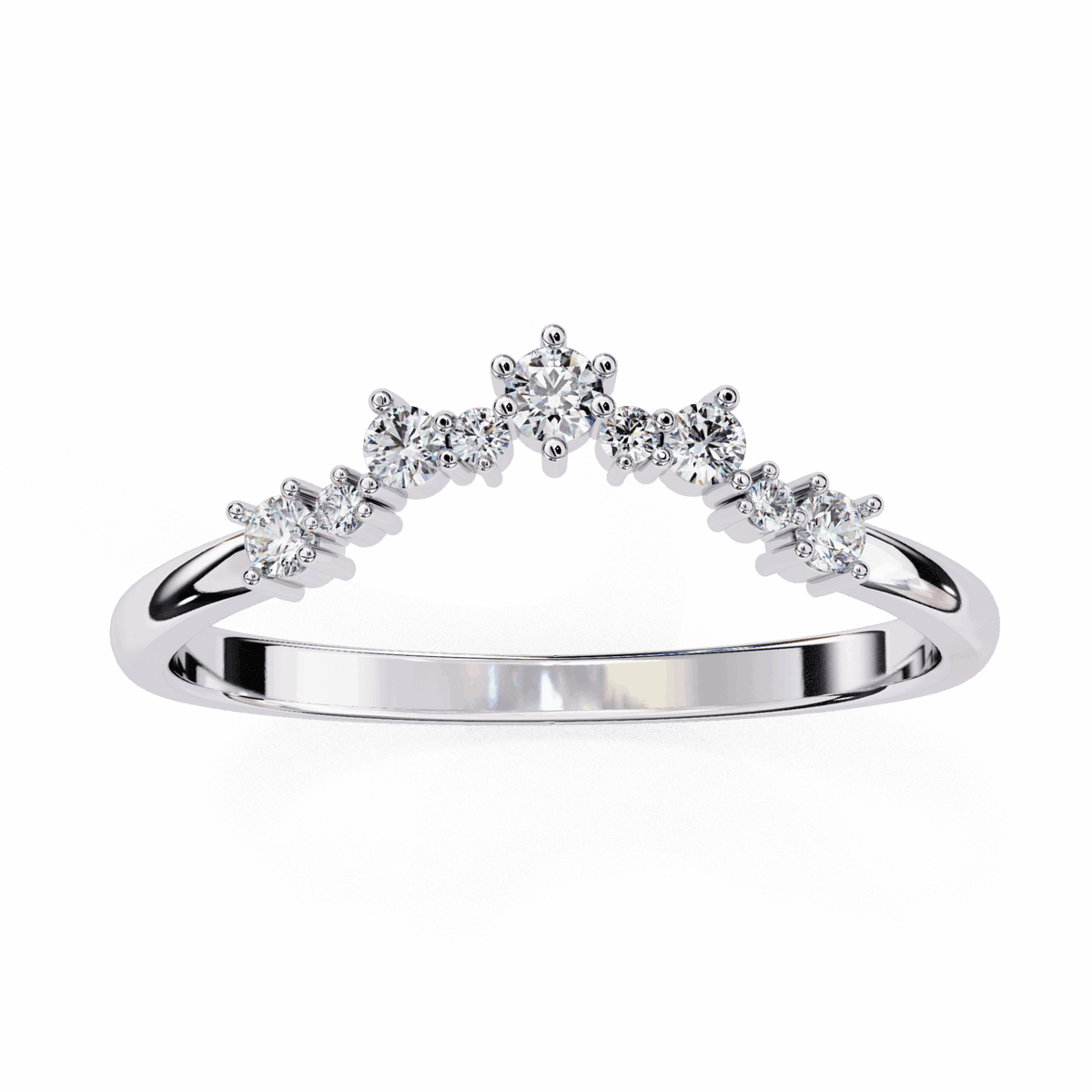 0.25 Carat Round Eternity Wedding Ring in Moissanite | House of Estara